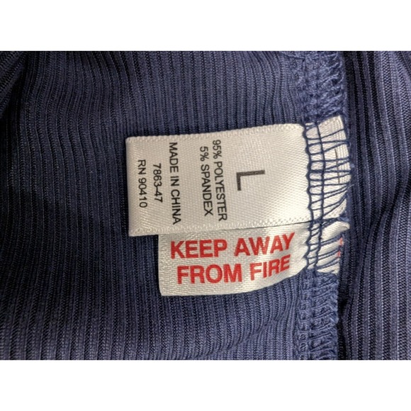 Nicole Miller Button Down Night Shirt Dress Pajamas Womens L Naval Blue NEW NWT - Picture 4 of 7